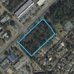 Map / location featuring property boundaries highl