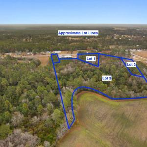 Aerial overview of property's location with proper