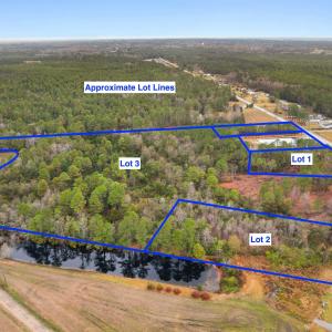 Aerial overview of property's location featuring a