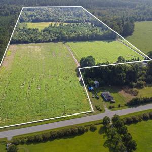 Overview of rural landscape featuring property par