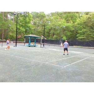 View of tennis court