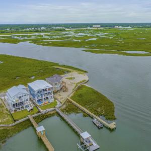Drone / aerial view of a nearby body of water