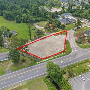 Aerial overview of property's location with proper