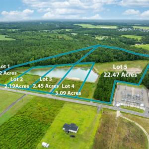 Aerial overview of property's location featuring a