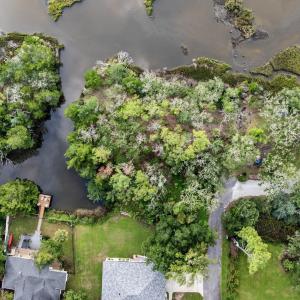 Aerial overview of property's location with a near