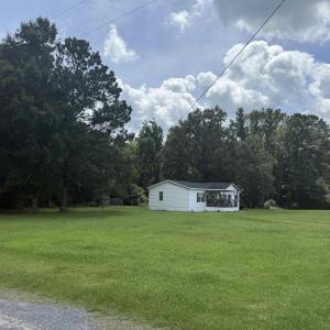 View of green lawn featuring a view of trees and a