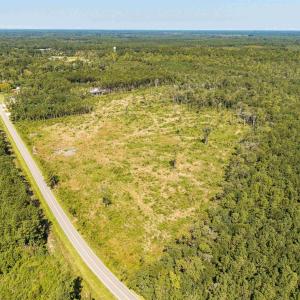 Drone / aerial view of a heavily wooded area