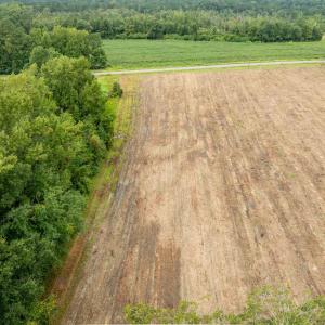Aerial view of sparsely populated area