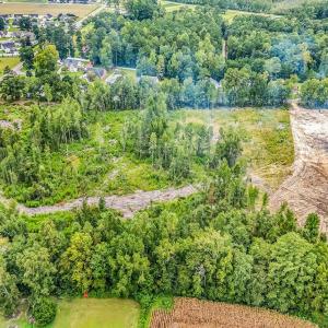 Bird's eye view of a heavily wooded area