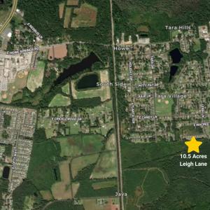 Aerial map of property and surrounding area