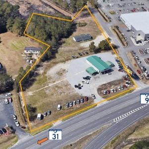 Aerial view of property's location featuring prope