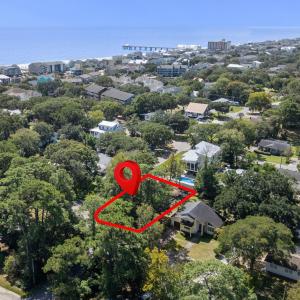 Aerial view of property and surrounding area featu