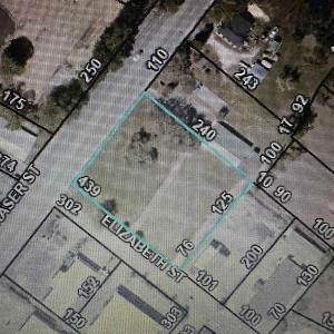 Map / location with property parcel outlined