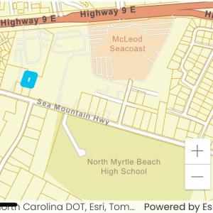 Map showing property parcels