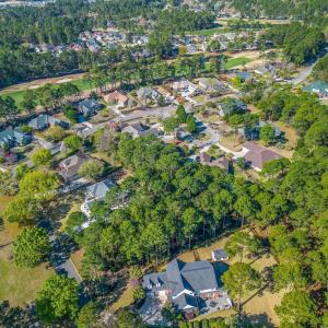 Aerial overview of property's location featuring n