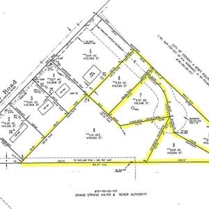 Map showing property parcels