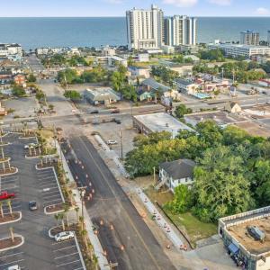 View of urban area featuring a large body of water