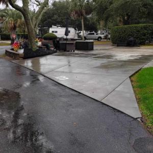 View of concrete driveway