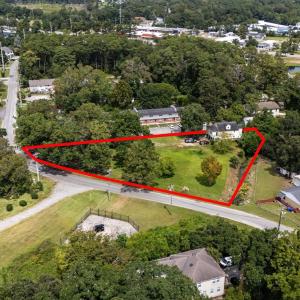 Aerial perspective of suburban area featuring prop