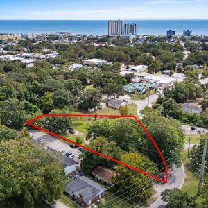 View of urban area with property parcel outlined a