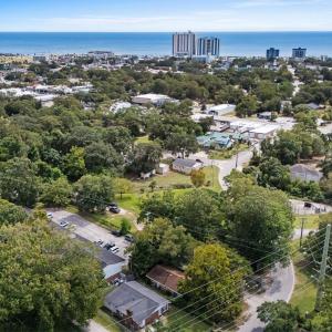 View of urban area with a nearby body of water and
