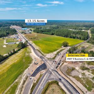 Aerial view of property's location featuring a for