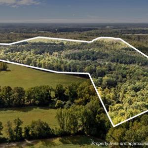 Aerial view of property and surrounding area with