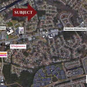 Aerial view of property's location