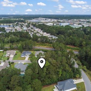 Aerial overview of property's location featuring n