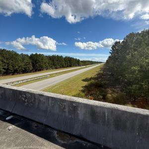 From top of bridge over Hwy 22