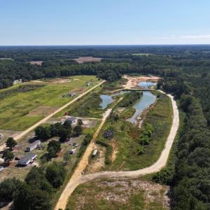 Aerial view of property's location featuring a for