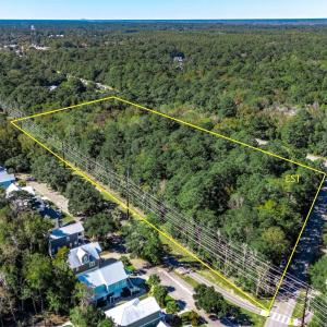 Aerial overview of property's location with proper