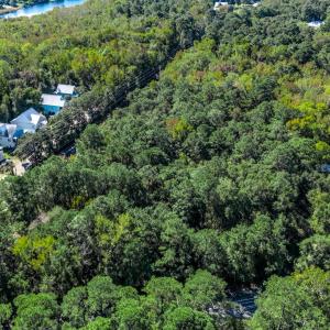 Aerial overview of property's location with a larg