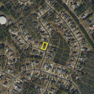 Aerial map of property and surrounding area