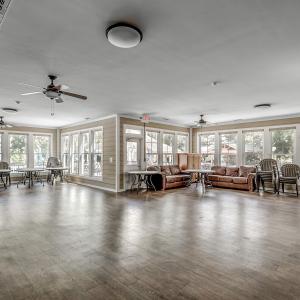 Dining room with hardwood / wood-style flooring, h