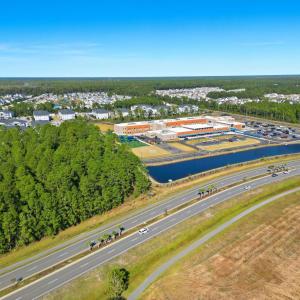 Bird's eye view of a major roadway