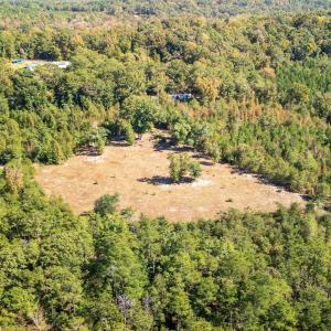 Drone / aerial view of a heavily wooded area