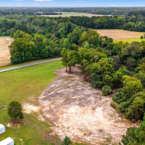 Aerial view of sparsely populated area