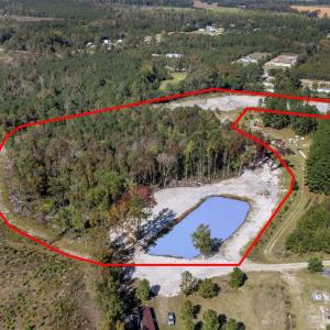 Aerial overview of property's location featuring a