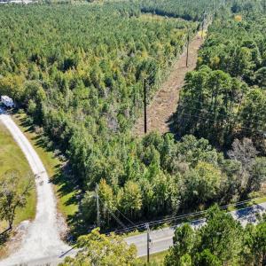 Drone / aerial view of a heavily wooded area