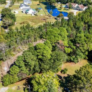 Drone / aerial view of a large body of water
