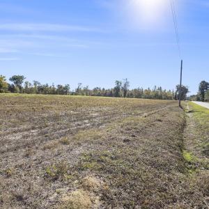 View of asphalt street with a view of countryside