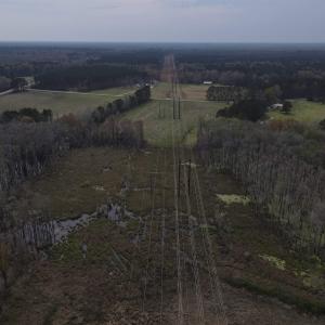Aerial overview of property's location with rural