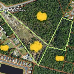 Aerial overview of property's location featuring p