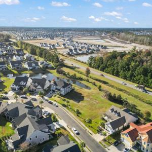 Aerial overview of property's location with a near