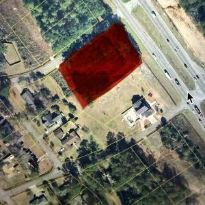 Aerial map of property and surrounding area