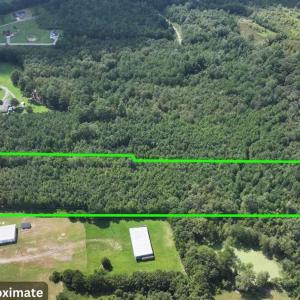 View of property location with a heavily wooded ar