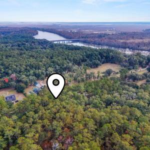 Aerial overview of property's location featuring a