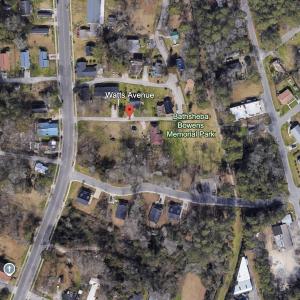 Aerial map of property and surrounding area