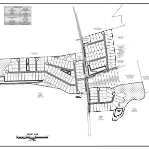 Map showing property parcels